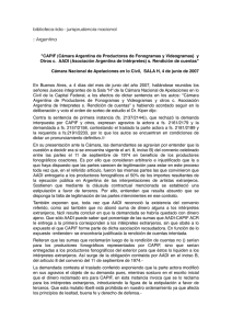 biblioteca iida - jurisprudencia nacional :: Argentina "CAPIF