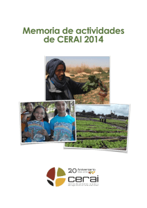Memoria de actividades de CERAI 2014