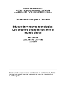 Educación y nuevas tecnologías: Los desafíos pedagógicos ante el