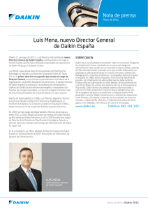 Luis Mena, nuevo Director General de Daikin España