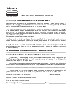 Formulario de Consentimiento de Padres/Acudientes 2015-16