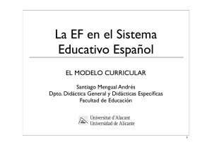 La EF en el Sistema Educativo Español