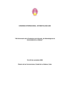 CONGRESO INTERNACIONAL ESTOMATOLOGÍA 2005 “105
