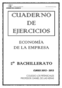 ECONOMÍA DE LA EMPRESA 2º BACHILLERATO