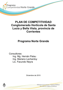 Plan de Competitividad Hortícola de Corrientes