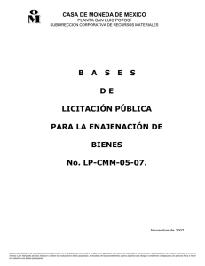 Bases - Casa de Moneda de México