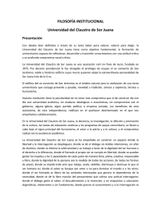 FILOSOFÍA INSTITUCIONAL Universidad del Claustro de Sor Juana