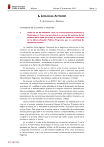 Orden de 15 de diciembre 2014, de la Consejería de Economía y