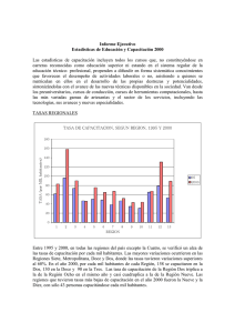 Informe Ejecutivo Estadísticas de Educación y Capacitación 2000