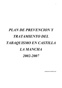 Plan de prevención y tratamiento del tabaquismo.