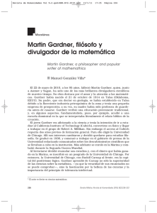 Martin Gardner, filósofo y divulgador de la matemática