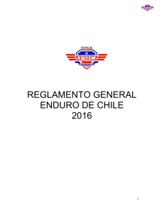 Reglamento Enduro 2016 - Federación de Motociclismo de Chile