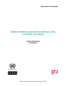 Cambio climático y desarrollo en América Latina y el