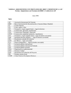 normas adquisiciones con prestamos del birf y creditos de la aif
