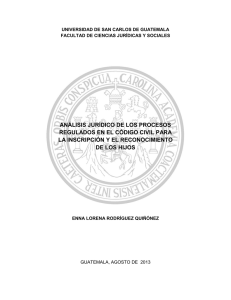 análisis jurídico de los procesos regulados en el código civil para la