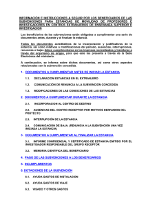 Información e instrucciones para los beneficiarios de las