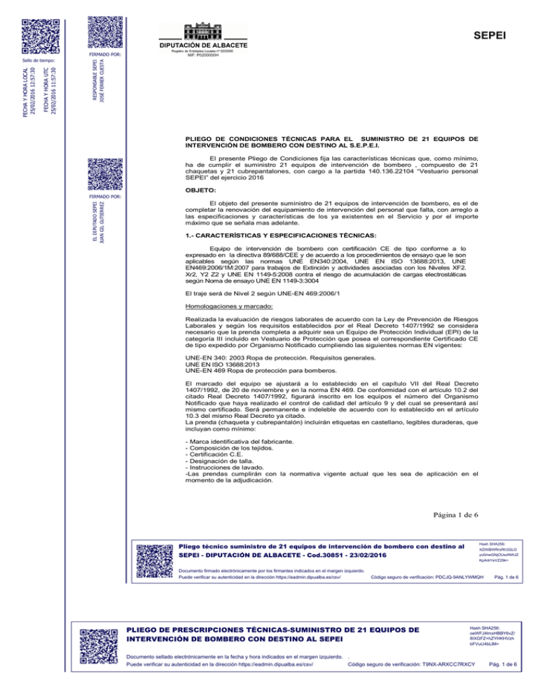 PLIEGO DE PRESCRIPCIONES T CNICAS