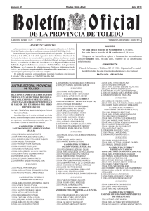 DE LA PROVINCIA DE TOLEDO