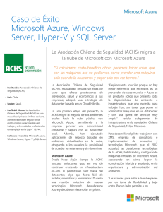 Caso de Éxito Microsoft Azure, Windows Server, Hyper