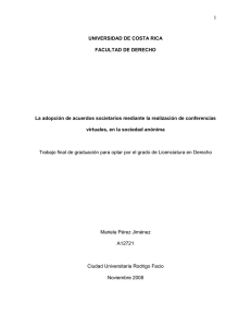 UNIVERSIDAD DE COSTA RICA FACULTAD DE DERECHO La