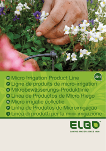 Micro Irrigation Product Line Ligne de produits de micro