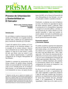 Proceso de Urbanización y Sostenibilidad en El Salvador