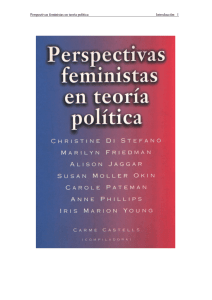 Perspectivas feministas en teoría política Introducción 1
