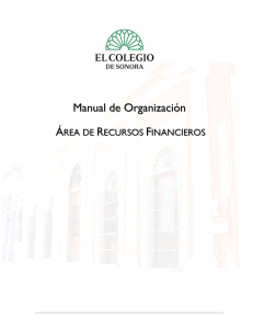 Manual de Organización del Área de Recursos Financieros
