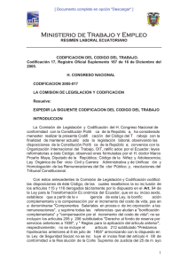 Código del Trabajo - EcuadorLegalOnline