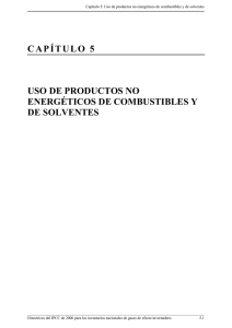 Uso de productos no energéticos de combustibles y de