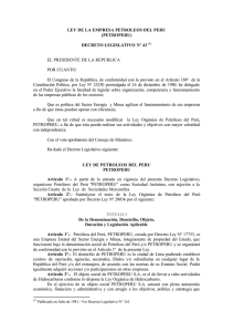 Ley de la empresa petroleos del perù decreto legislativo n° 43