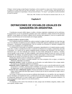 definiciones de vocablos usuales en ganadería en argentina