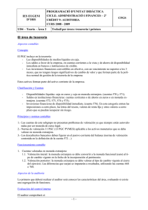 Trabajo de auditoría por áreas