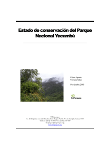 Estado de conservación del Parque Nacional Yacambú - Eco