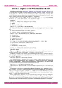 Reglamento de bolsas de empleo de la Diputación DE León