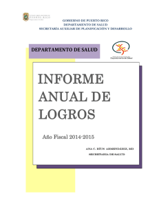 Informe de Logros 2014 2015 - Departamento de Salud de Puerto