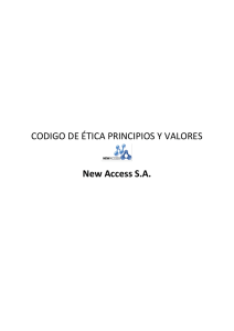 CÓDIGO DE ETICA PRINCIPIOS Y VALORES