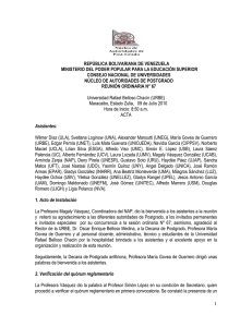 1 REPÚBLICA BOLIVARIANA DE VENEZUELA MINISTERIO DEL