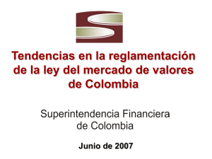 La ley del mercado de valores de Colombia y las tendencias en su