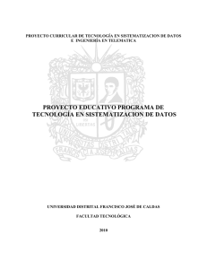 Proyecto Educativo del Programa - Universidad Distrital Francisco
