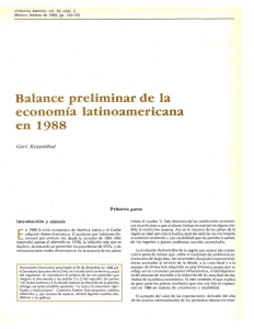 Balance preliminar de la economía latinoamericana en 1988