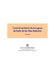 Control sanitario de las aguas de baño de las Islas Baleares