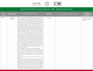 Recomendaciones dirigidas al INM - Instituto Nacional de Migración