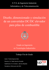 Diseño, dimensionado y simulación de un convertidor DC/DC