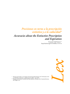 Precisiones en torno a la prescripción extintiva y a la caducidad