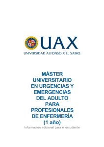 MÁSTER UNIVERSITARIO EN URGENCIAS Y