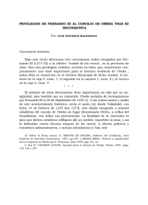 PRIVILEGIOS DE FERNANDO III AL CONCEJO DE UBEDA TRAS