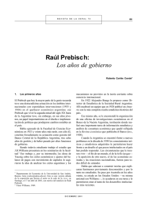 Raúl Prebisch: Los años de gobierno (PDF 28 Kb)