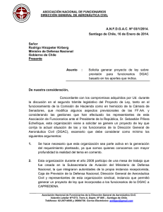 Carta N 03.2014, Solicita proyecto de ley sobre prevision