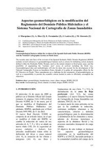 Aspectos geomorfológicos en la modificación del Reglamento del